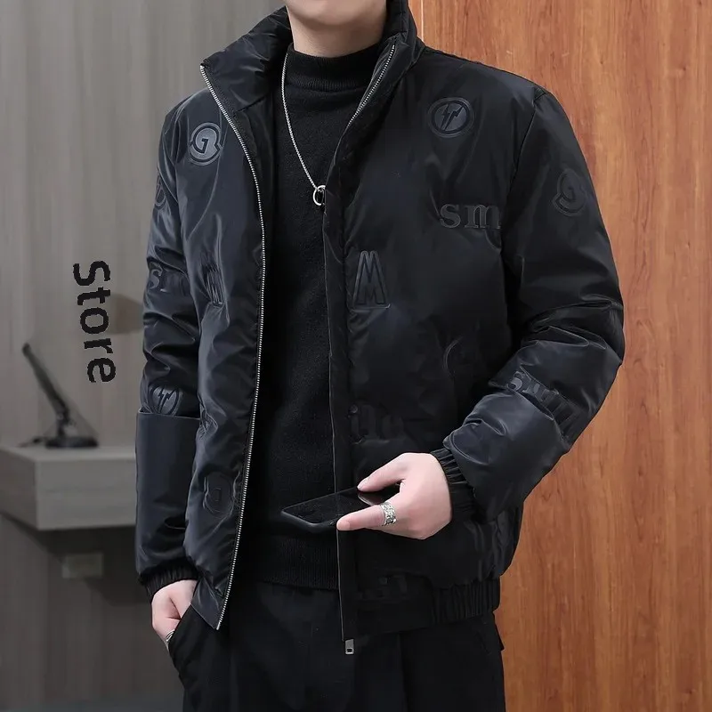 Новое поступление зимняя удобная куртка с белым гусиным пухом для мужчин теплая