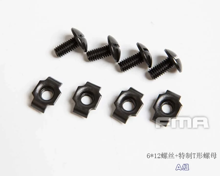 4 шт./лот черный набор винтов для рельса шлема FMA фиксированные винты ремня болты и