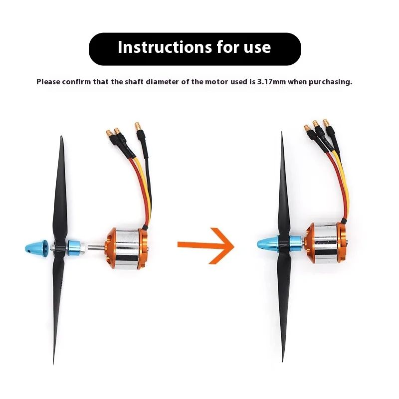 Лопастной зажим 3 17 мм из алюминиевого сплава с цветным пропеллером и