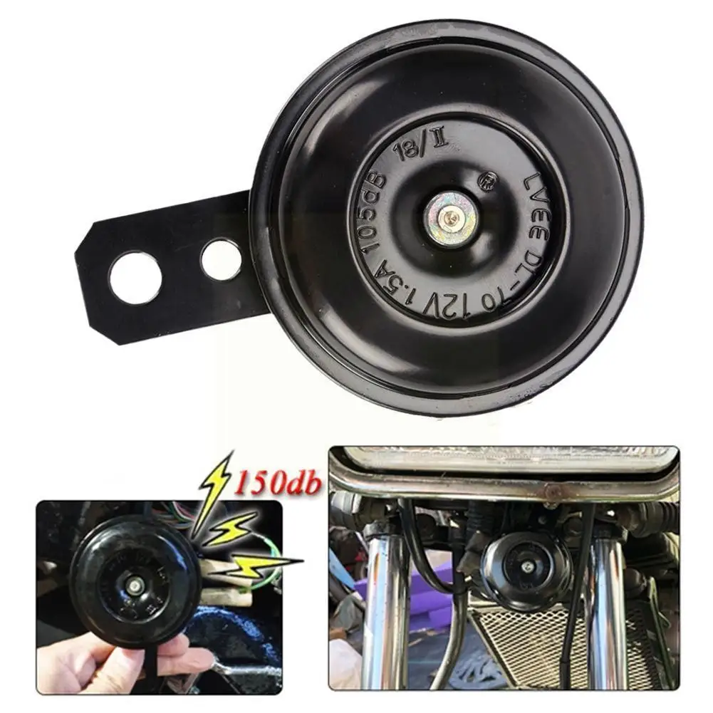 

Universal Motorcycle Scooter Horn Electric Horn Kits Loud 105db Speaker 12v Round Horn Waterproof Y8l6