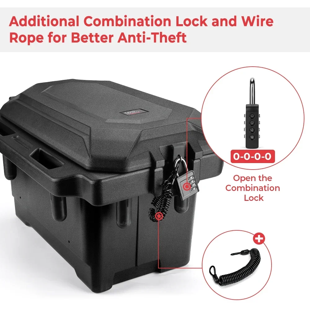 Ящик для хранения кровати KEMIMOTO UTV 45 3 л/11 2 галлона совместимый с Polaris Ranger 1000 900 570 700 XP