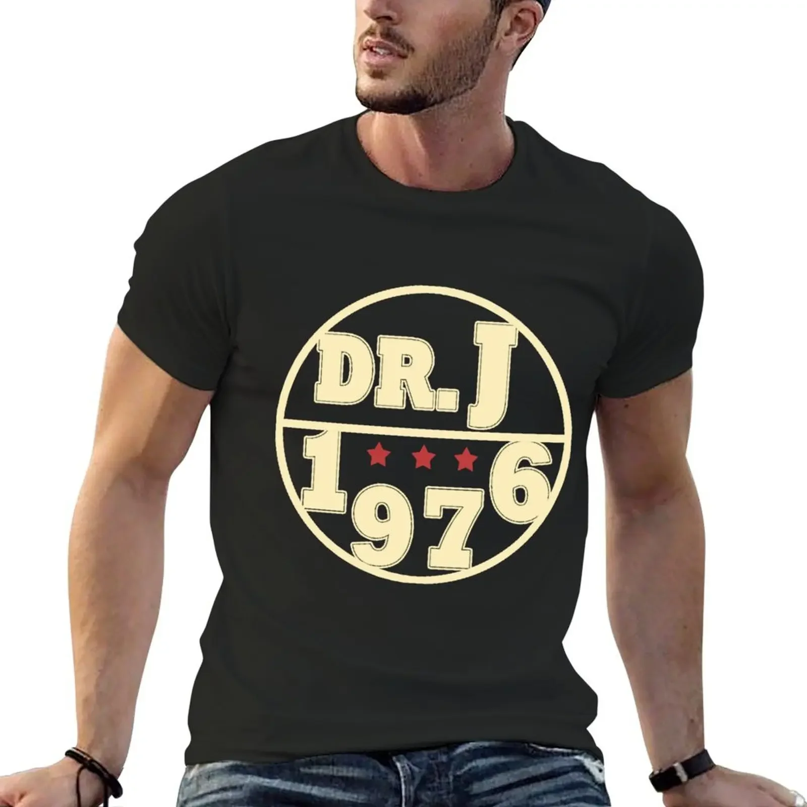 Футболка Dr. J 1976 аниме-фигурки синие архивные дешевые вещи мужские простые