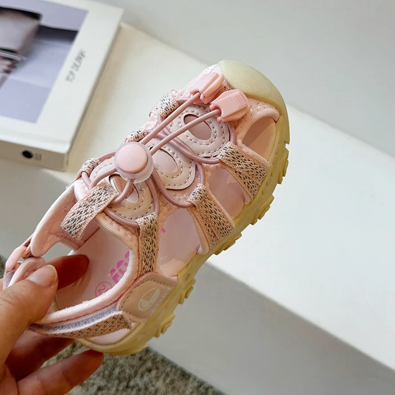 Детские сетчатые спортивные сандалии для мальчиков и девочек пляжная обувь