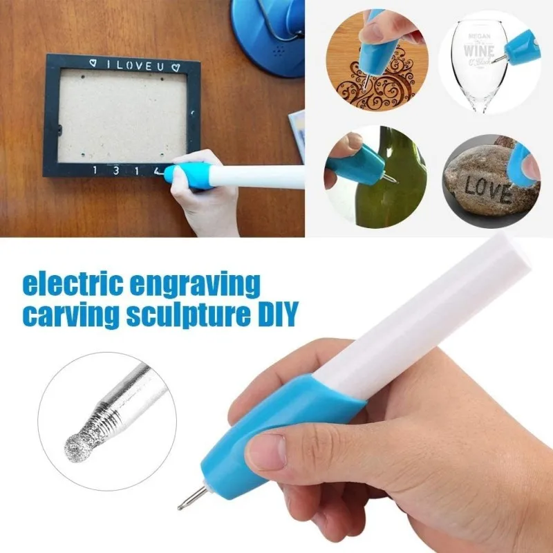

1Pc Metal Engraver Pen Record Letters Machine Portable Wood Carving Electric Jewellery Plastic Glass Carve Lettering Tool