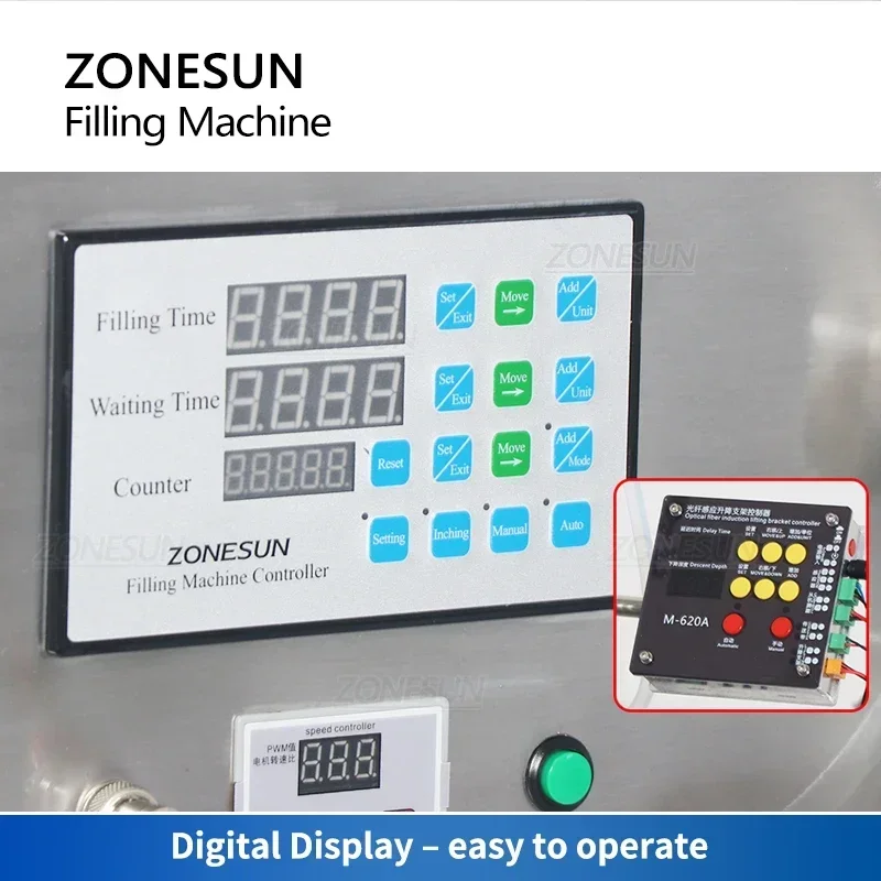 Фото ZONESUN ZS-DTMP1D линия машины для розлива жидкостей, небольшой автоматический магнитный насос, одна насадка для дайвинга, бутылка для косметики для напитков №5