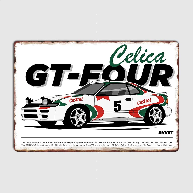 

Металлическая вывеска Celica ST185 GTFour