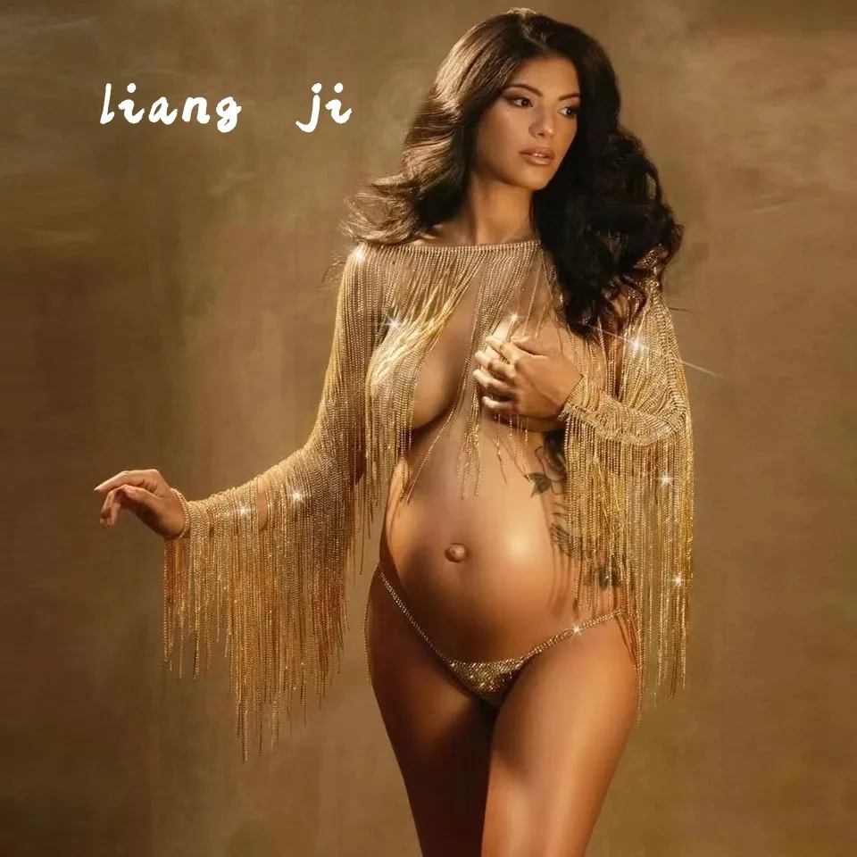 Сексуальное Ювелирное Украшение для тела бикини Трусы-брифы с цепочкой на грудь