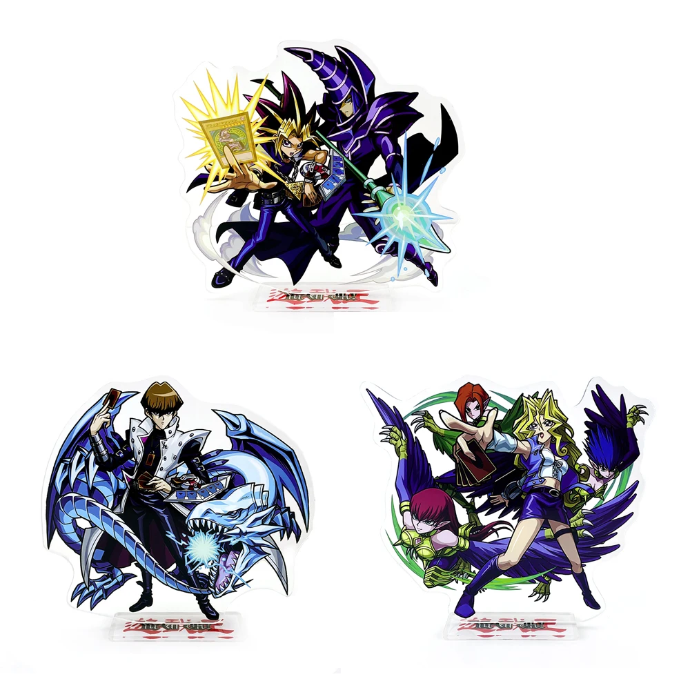 Yu Gi Oh! Mutou Yugi сэто Кайба Kujaku Mai синие глаза белый дракон Harpies модель держателя для торта topper