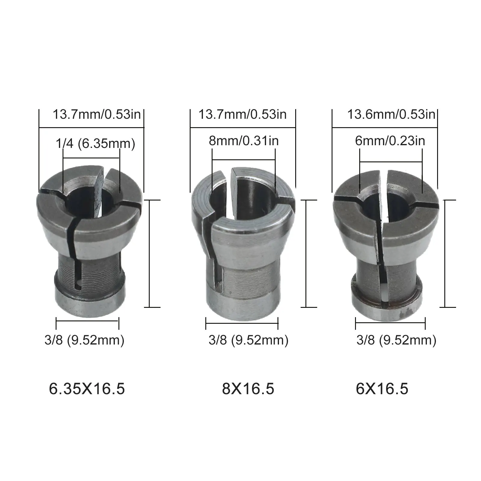 

DAZZLEEX Адаптер цангового патрона M17 6/6.35/8 мм
