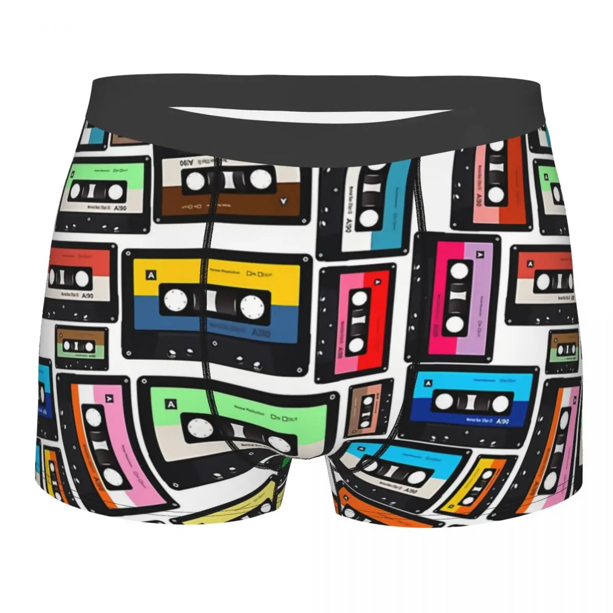 Cassette Vinyl Record Man's Boxer Briefs Music Notes Highly Breathable Underpants High Quality Print Shorts Gift Idea