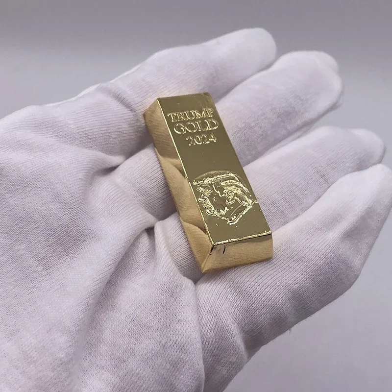 Дональд Трамп 50*20*20 мм 24 К золотой без валюты 2021-2025 свобода квадратные слитки