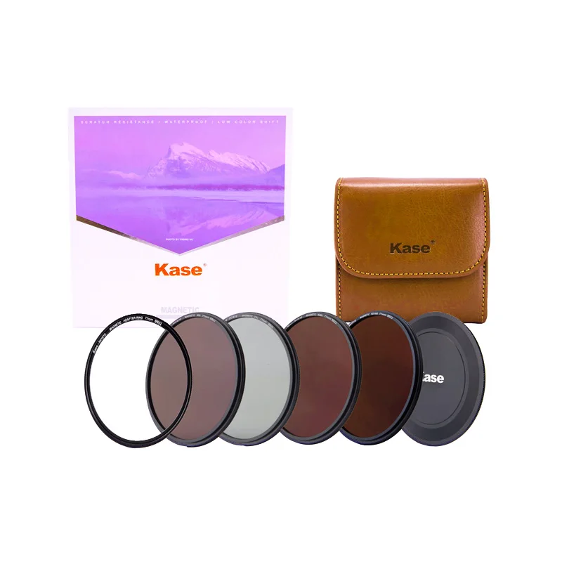 

Kase 77mm Skyeye Magnetic Filter Professional ND Kit ( CPL / ND8 / ND64 / ND1000 / Adapter Ring / Filter Bag / Front Lens Cap )