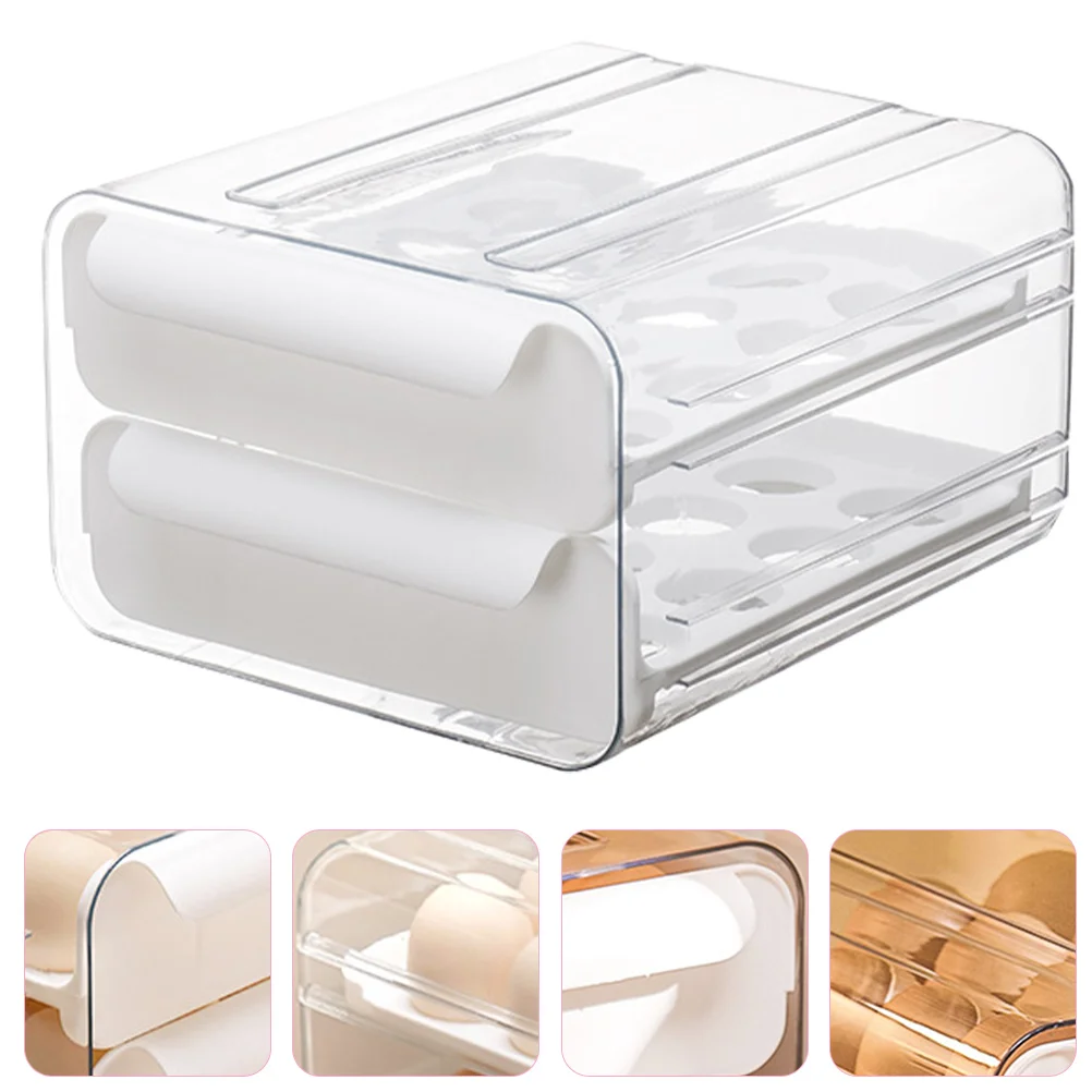 

Egg Refrigerator Holder Storage Box Fridge Organizer Container Tray Drawer Fresh Chicken Bins Drawers Case Bin Keeping Cases
