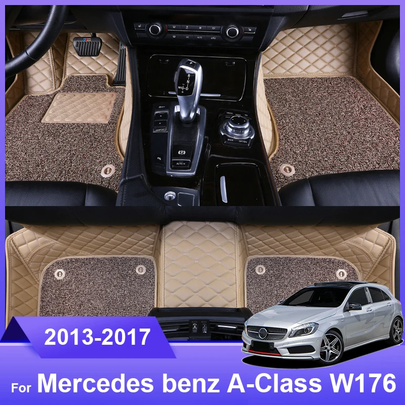 

Коврик автомобильный под заказ, подходит для Mercedes Benz A-Class W176, аксессуары для интерьера, экологически чистый Прочный толстый ковер, подходит для LHD и RHD