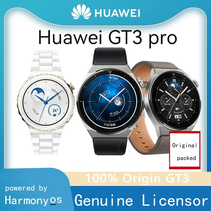 

HUAWEI WATCH GT3 Pro Diving Grade Waterproof 14 Days Long Battery Blood Oxygen Titanium Body Sapphire Glass Mirror Smartwatch