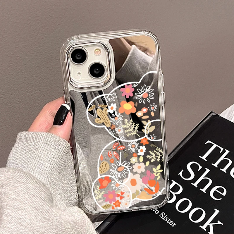 

Cute Bear Makeup Mirror Phone Cases For iPhone 11 Case iPhone 11 12 13 14 Pro Max XR X XS Max Soft TPU Plating Shockproof Cover