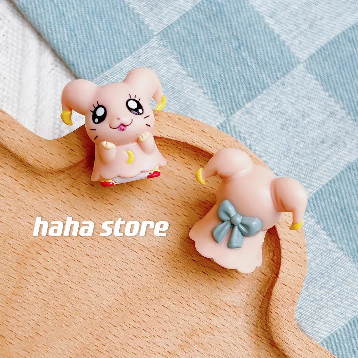 Брелок для ключей Hamtaro украшение в виде розового призрака из ПВХ маленькие