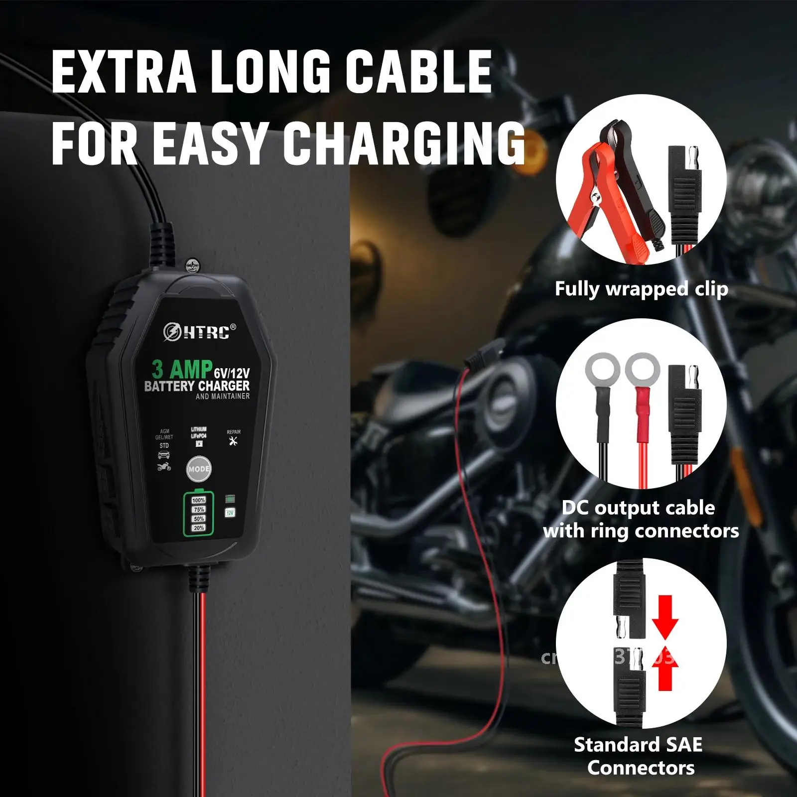 HTRC 3000 мА 6 В 12 полностью автоматическое интеллектуальное зарядное устройство для