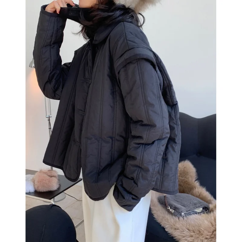 Winter New Cotton Clothes Fashion Quality Design Women's Lapel Cotton Clothes Loose Warm Comfortable Cotton Jacket Thick Jacket