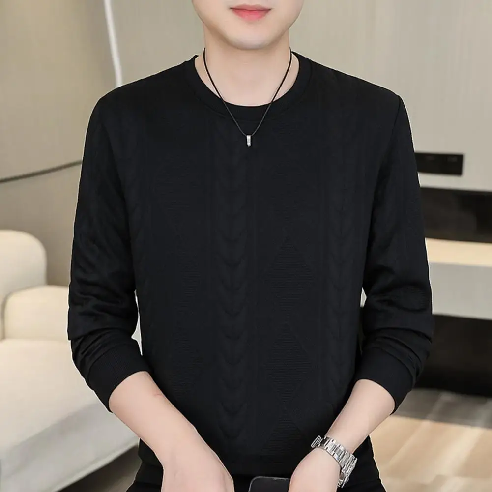 

Classic Men Sweatshirt Stylish Men's Fall Winter Sweatshirt Comfortable Round Neck Loose Fit Soft Fabric for Daily Wear Spring