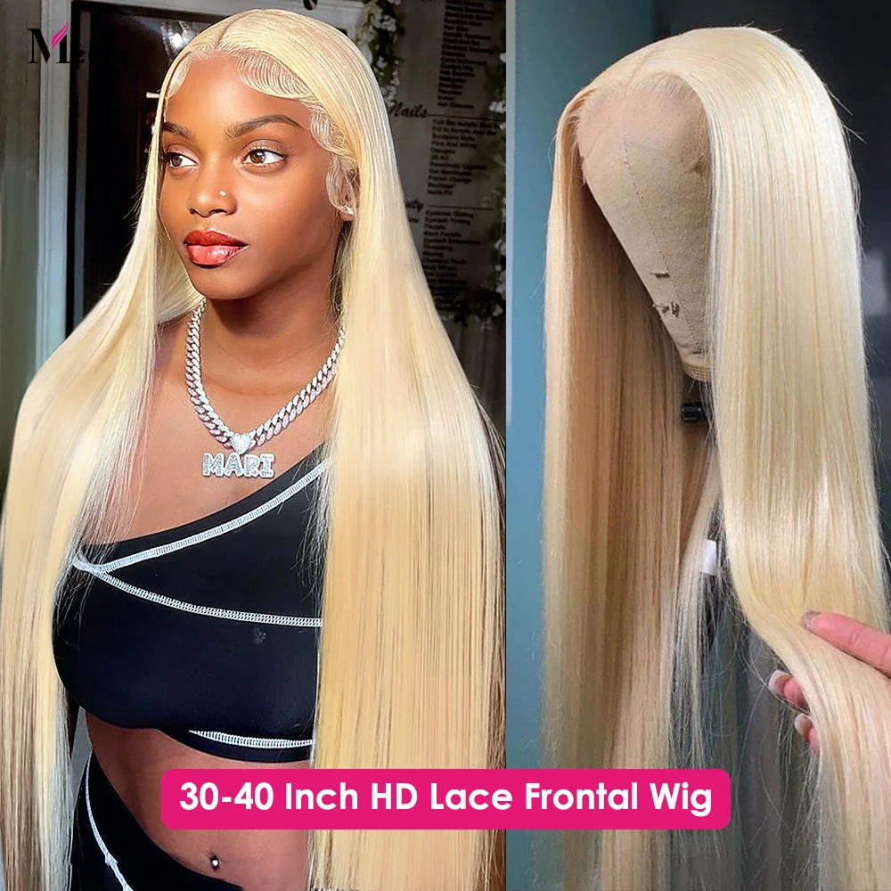 28 30 Inch  Blonde Lace Front Wig Human Hair 613 Lace Frontal Wig Bone Straight Human Hair Wig 13x4 13x6 Transparent Lace Wigs