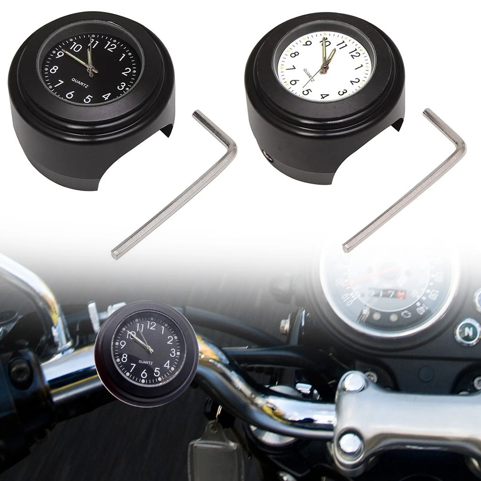 

Ручка для мотоцикла, портативные часы, ручное расписание, водонепроницаемый и ударопрочный, алюминиевый сплав, автомобильные часы, часы на руль