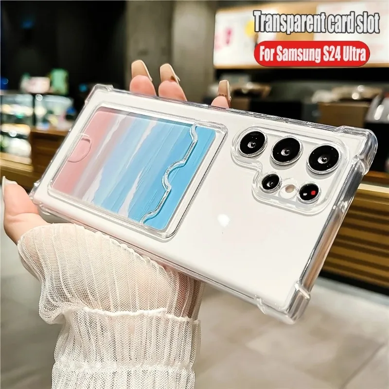 Прозрачный противоударный чехол для Samsung Galaxy S24 Ultra S23 FE S21 S22 Plus A34 A54 A52 A33 A53