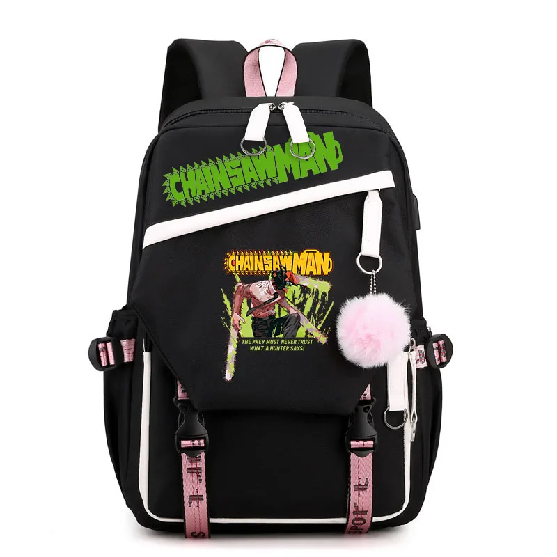 

Chainsaw Man Boys and Girls Bags Cartoon Printed Bags Various Colors Casual Bags Children's Backpacks Teenage School Bags