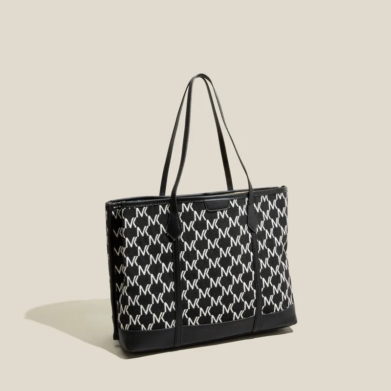 

Сумка Maxdutti на одно плечо, женская сумка для подмышек, новинка 2022, винтажная вместительная сумка-тоут с геометрическим принтом Ins bloger