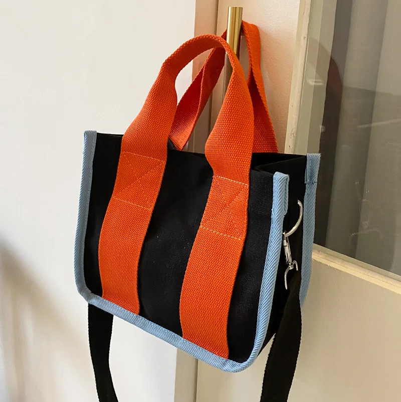 Foreign Girl Canvas Small Bag Female 2022 Spring and Summer New Fashion Messenger Bag Leisure Fashion Handbag