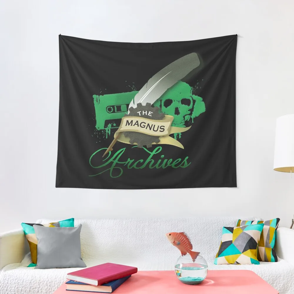 Гобелен с логотипом архивов Magnus домашний декор комнатный эстетический гобелен