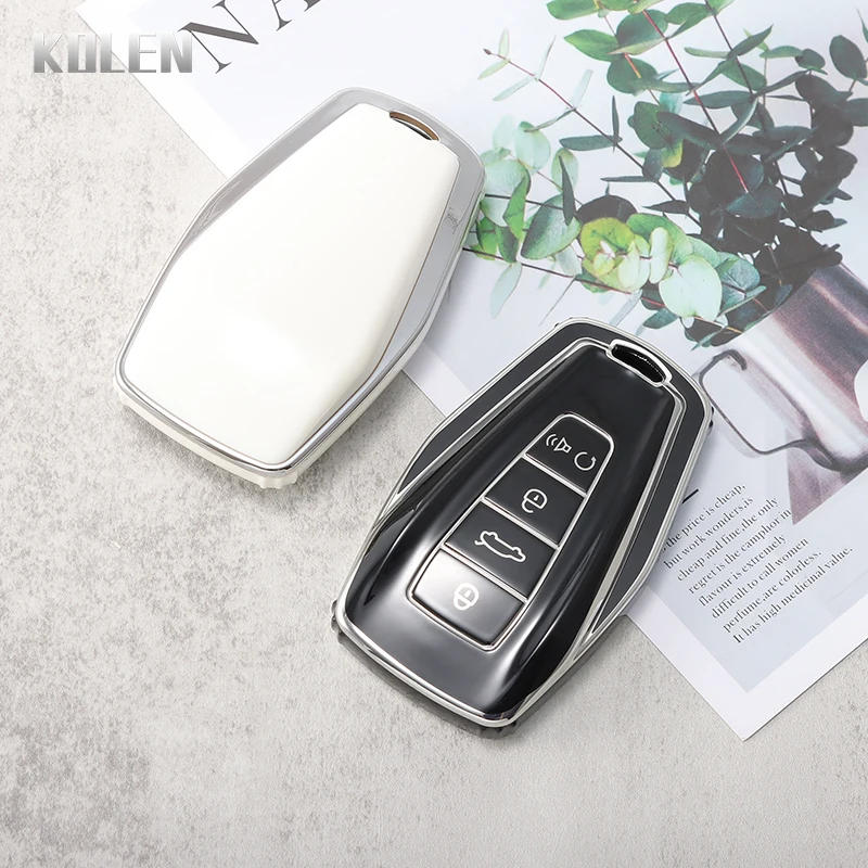 

Чехол для ключа дистанционного управления из ТПУ, чехол для Geely Coolray Atlas Boyue NL3 Emgrand X7 EX7 SUV GT GC9 Borui, защитный брелок для ключей
