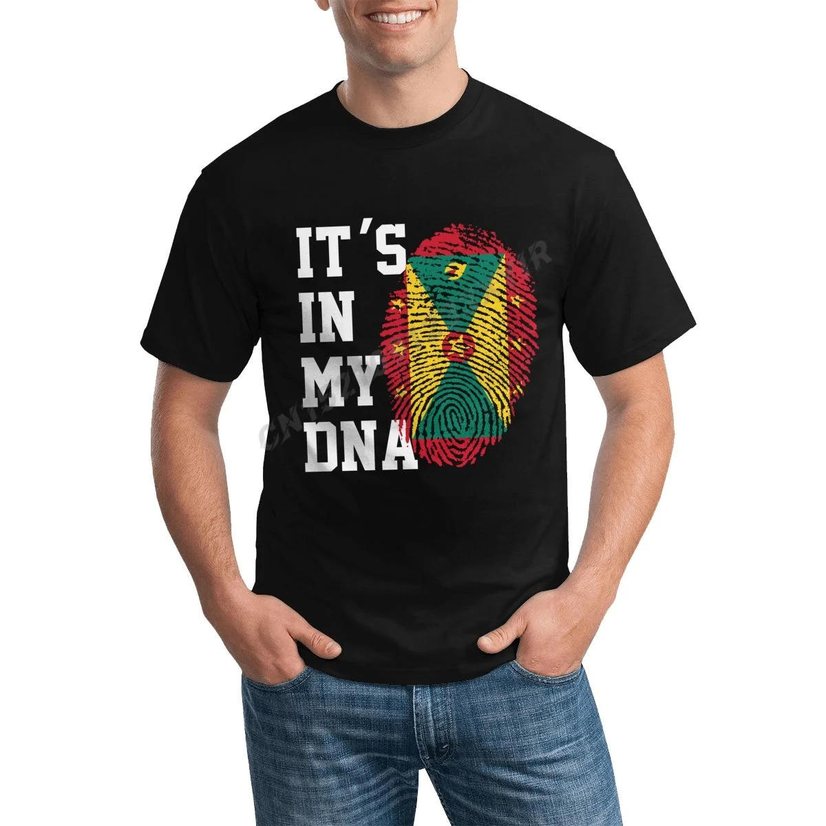 

Men T-shirt IT'S IN MY DNA Grenada Flag Grenadian Fans T Shirt Men's tee Hip Hop Tshirt XS-5XL 100% Cotton