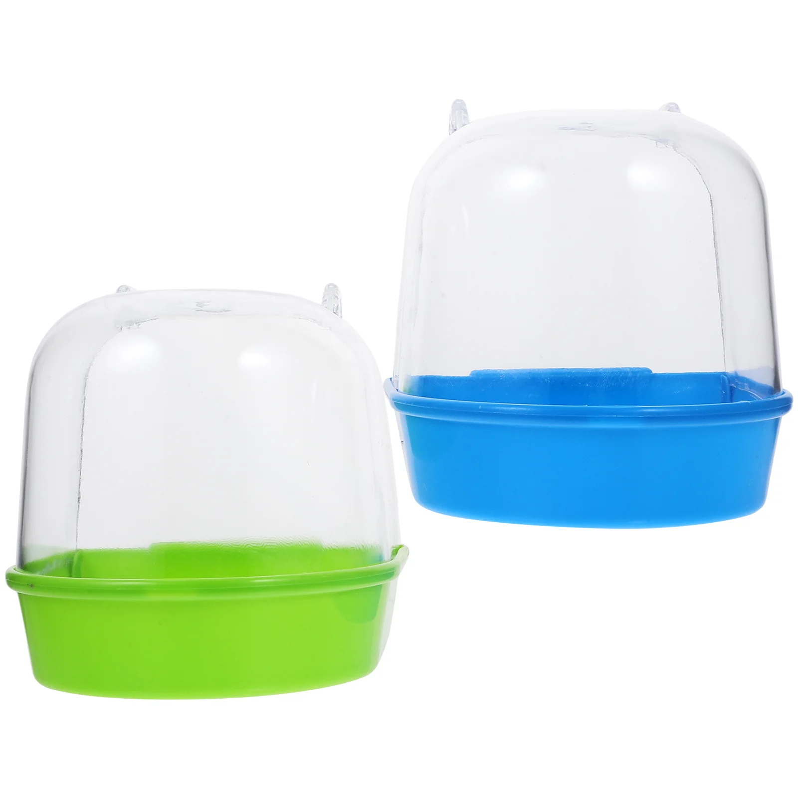 

2Pcs Parrot Bath Tub Creative Bathing Supplies Bird Cleaning Tool (Random Color)