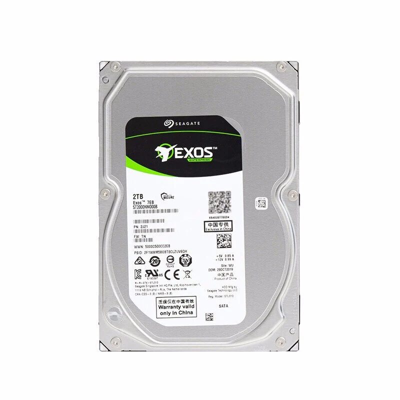 

New Seagate Exos 7E10 2TB 3.5" SATA 7200rpm Internal HDD ST2000NM000B