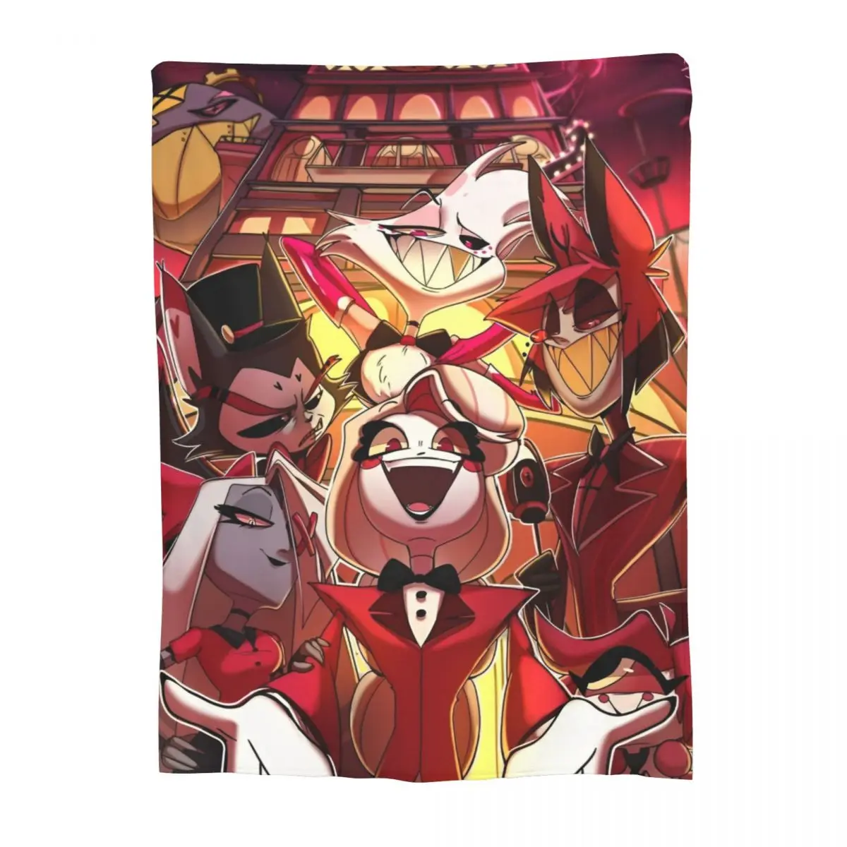 Одеяло Charlie Morningstar H-HazbinHotels флисовое черное комедийное теплое одеяло для