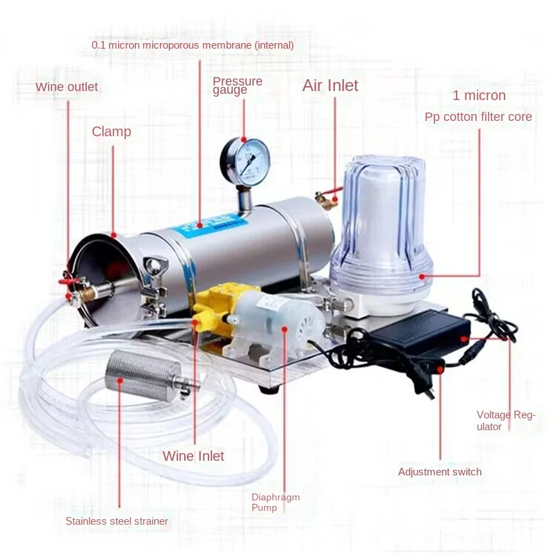 Автоматический фильтр для ликера вина станок старения домашняя фильтровальная