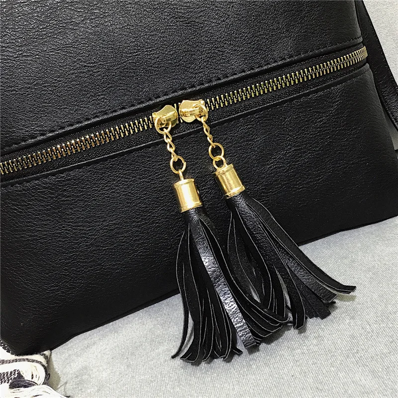 Patchwork Crossbody Bag New Fashion Women Crossbody Bag Vintage Messenger Bag High Quality Retro Tassels Shoulder Bag