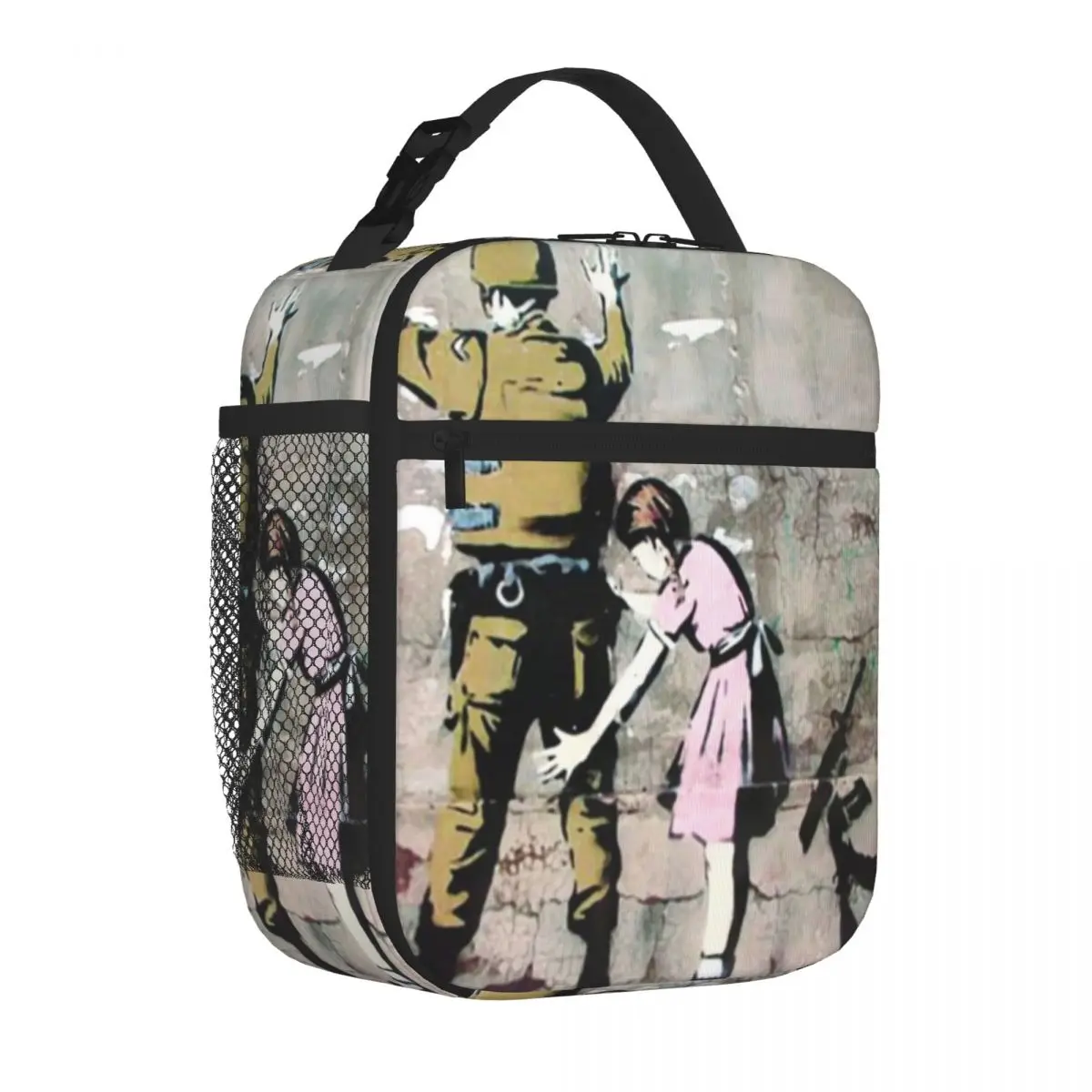 Маленькая девочка фрисинг-солдат ланч-тоут Lunchbag мешок обеда ребенка Детская