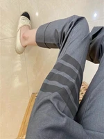 tb thom suit pants autunm winter mens pants fashio brand trousers for men black 4 bar stripe formal casual wholesale tb pants