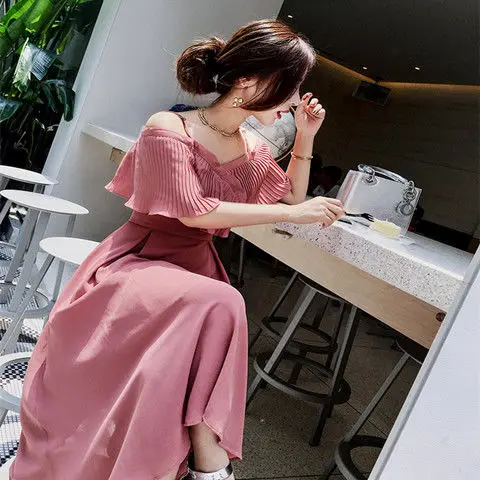 

2022 New Women Elegant Casual Dresses Summer Female Solid Color Beach Dress Ladies Sleeveless A Line Midi-length Vestidos A66