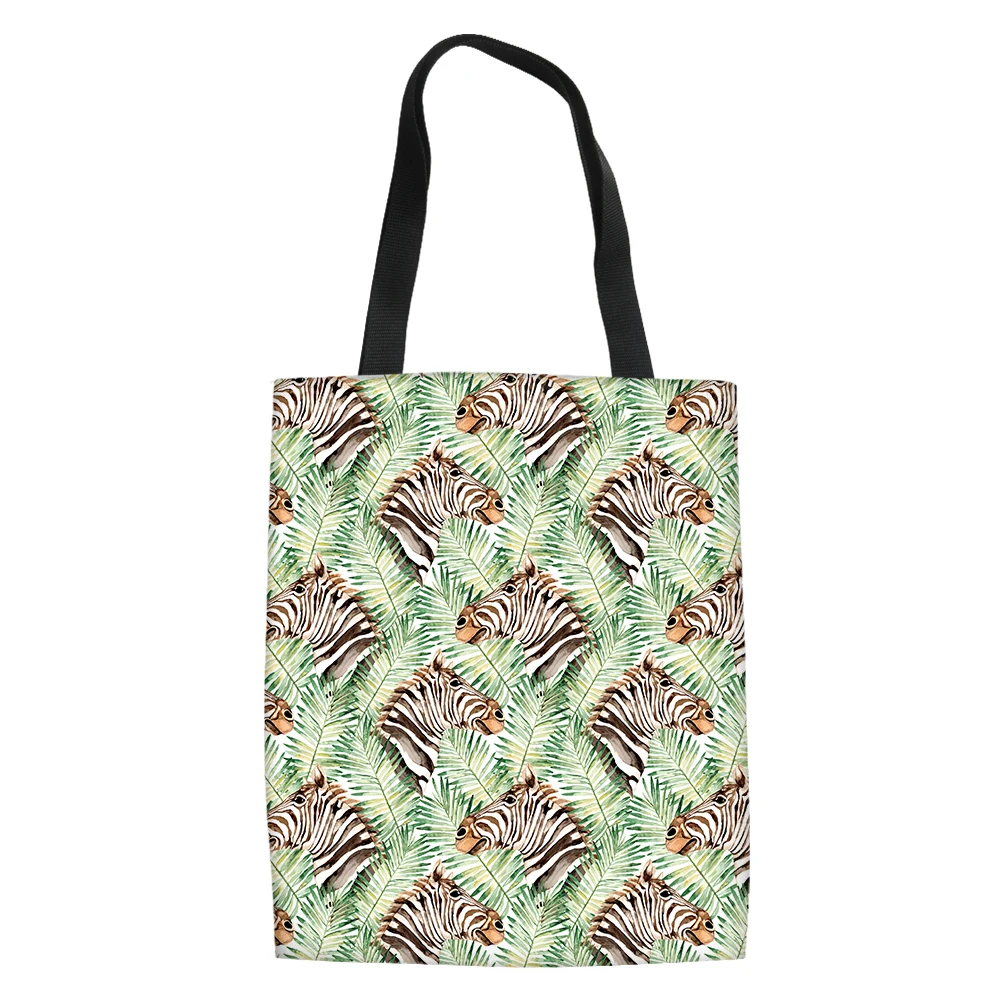 Leave Animals Design Print Fashion Shoulder Bag Beach School Teenager Shopping Bag High Quality Storage Bolso De Mano