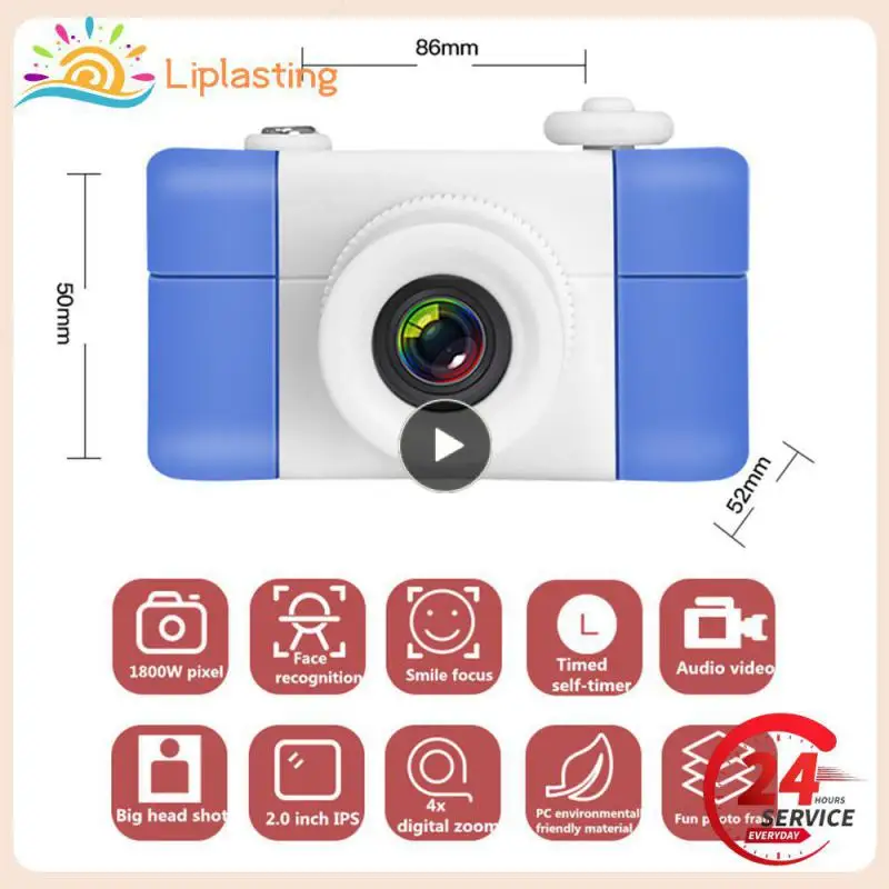 

2.0 Inch Camera Toys Strong Digital Waterproof Childrens Camera Ultra-clear Toddler Video Camera Accessories Mini Camcorder