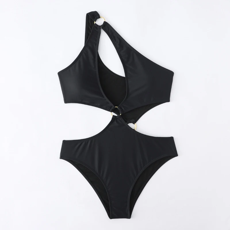 

Однотонный сексуальный женский комплект бикини с разрезом, купальник из двух частей, летний спортивный купальник пуш-ап, женский купальник,...