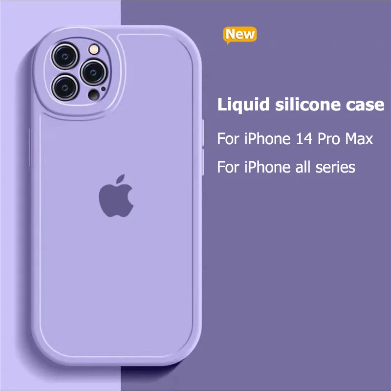 

For iPhone 14 Pro Max Case Cover iPhone 13 12 11 Pro Max 14 Plus Mini X XS XR SE 8 Case Morandi Silicone Soft Shell Protection