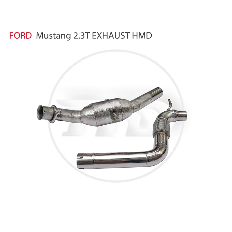 

HMD Exhaust Manifold Downpipe for Ford Mustang 2.3T Car Accessories With Catalytic Converter Header Without Cat Pipe