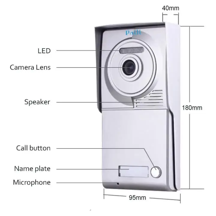 

2 Apartment/Family Video Door Phone Intercom System 1 Doorbell Camera with 2 button 2 Monitor Waterproof