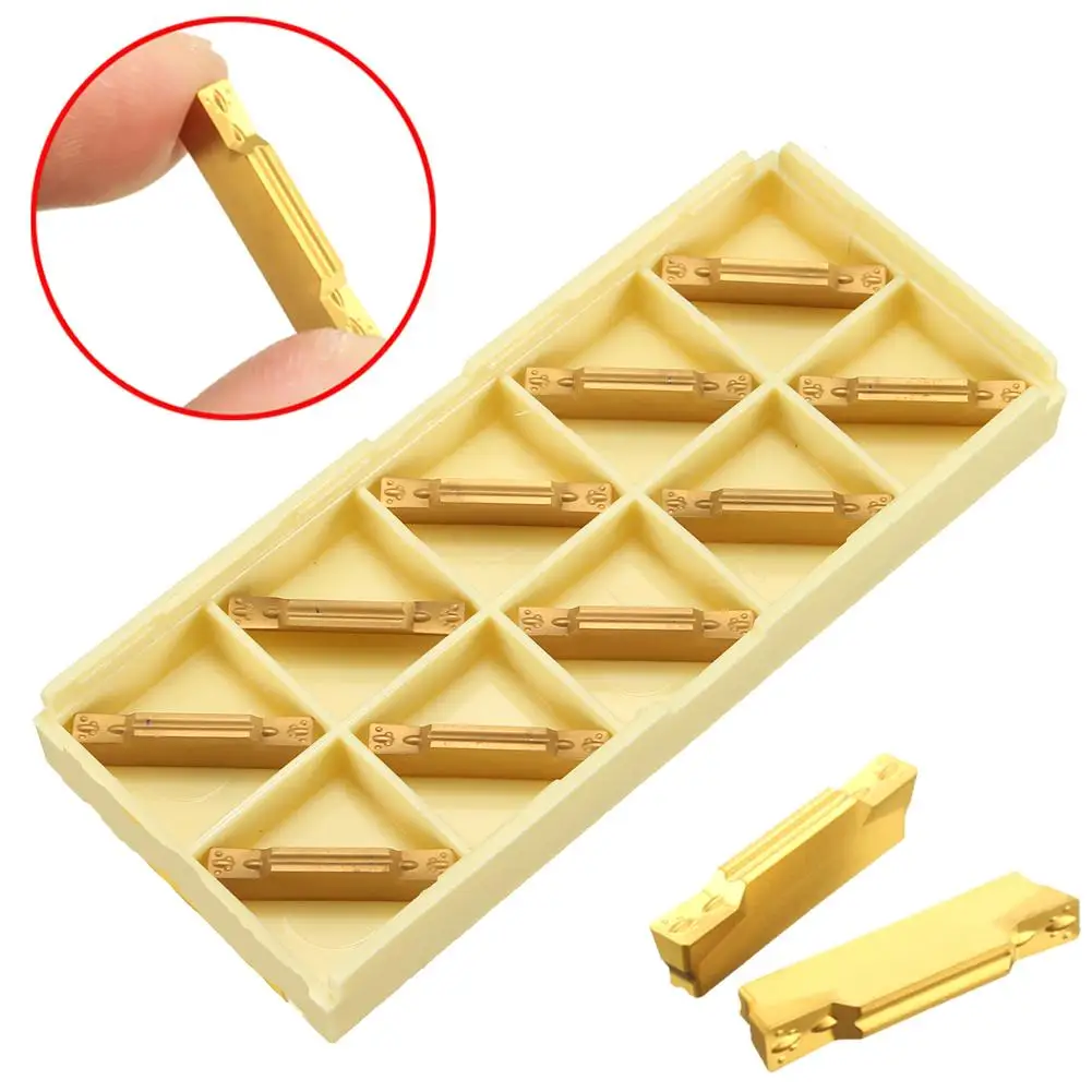 

10pcs MGMN300-M Carbide Inserts 3mm Width for MGEHR/MGIVR Grooving Cut Off Tool