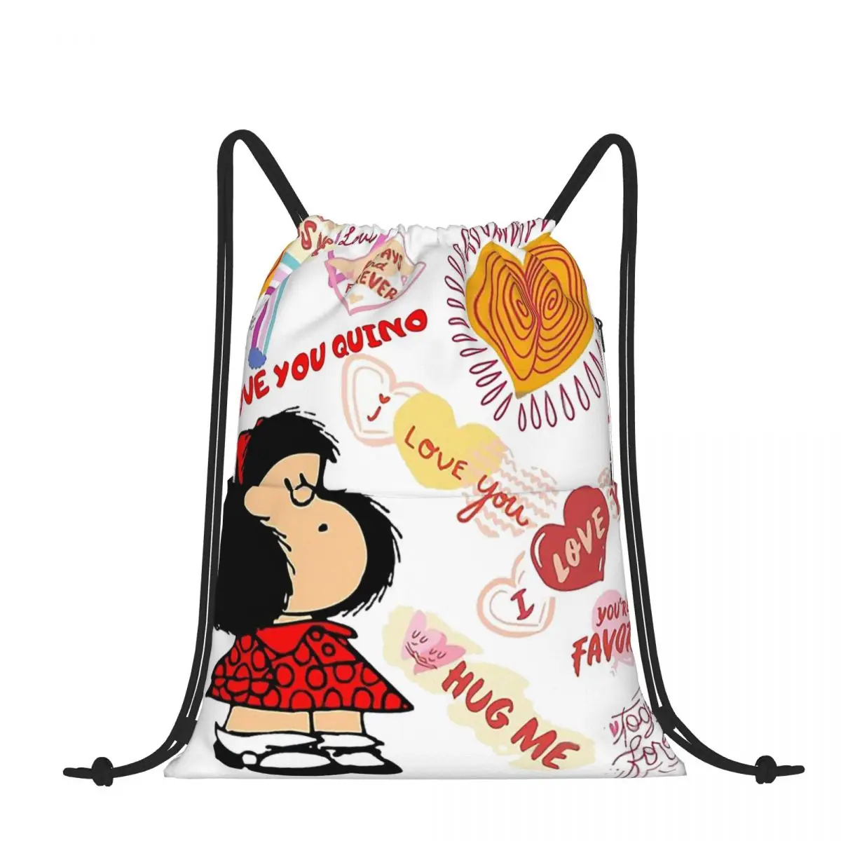 

Mafalda Quino Tribute Bundle Bags Kawaii водонепроницаемая сумка для косплея вместительный рюкзак для уборки в подарок