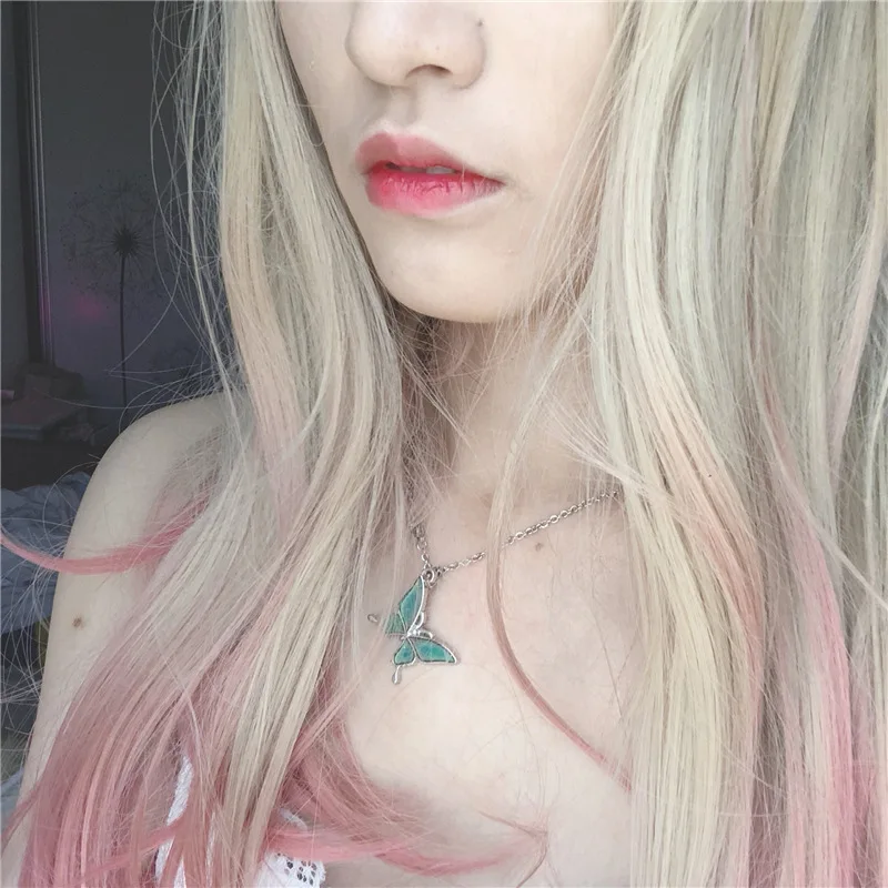 

Ожерелье женское из сплава с разноцветными бабочками